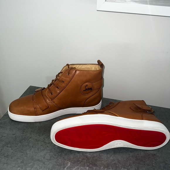 COPY - NONO STRAP Brown leather Christian Louboutin sneakers - Picture 1 of 6